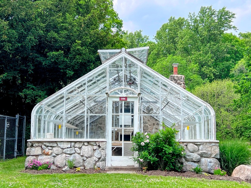 Victorian glass greenhouse in Morris County